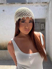 1pc Hollow Breathable Handmade Knitted Hat