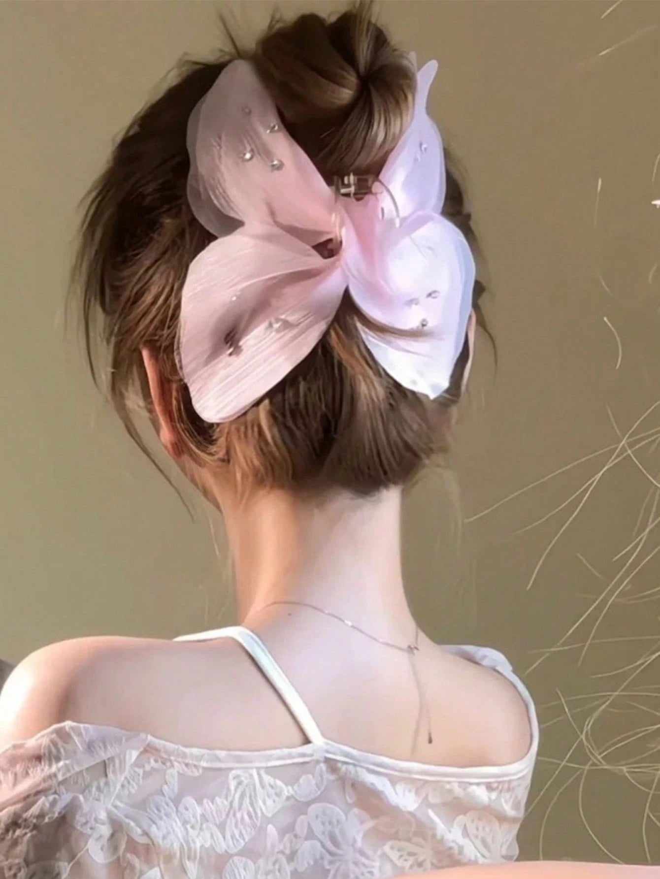 Elegant Minimalist Casual Butterfly Mesh Hair Claw