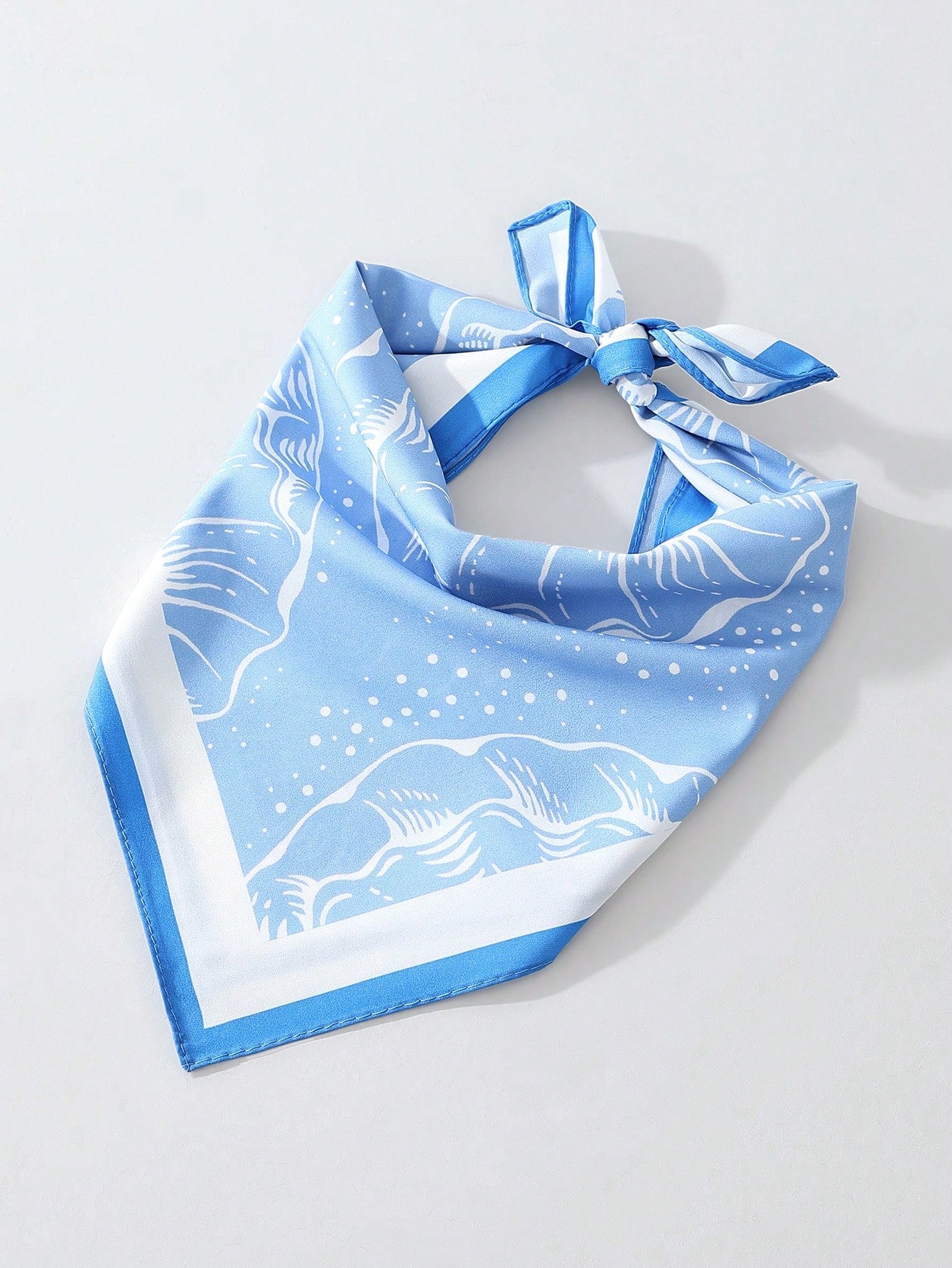 1pc Summer Ocean Style Polka Dot Seashell Print Scarf