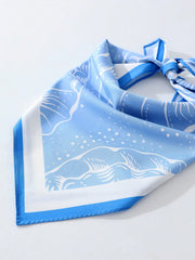 1pc Summer Ocean Style Polka Dot Seashell Print Scarf