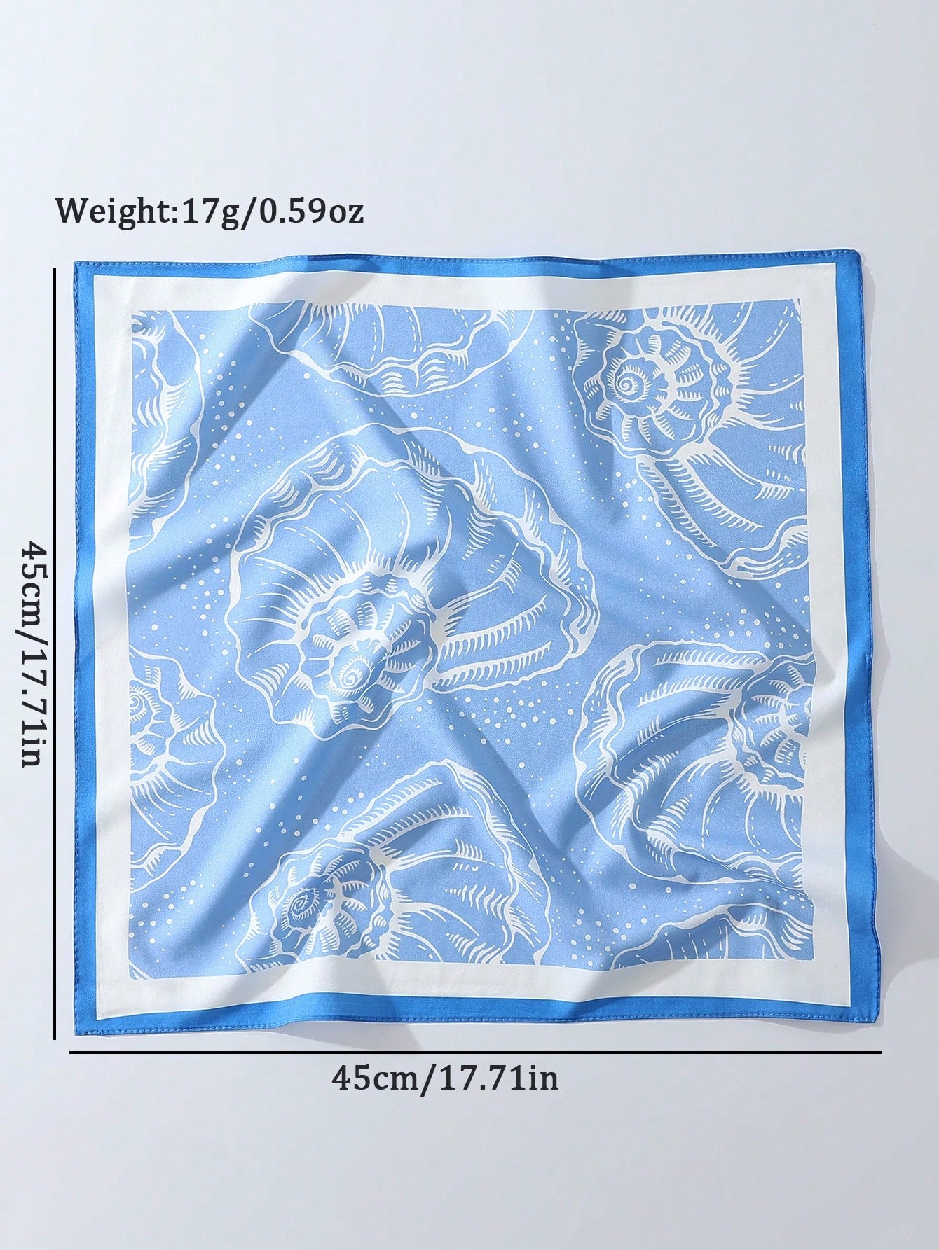 1pc Summer Ocean Style Polka Dot Seashell Print Scarf