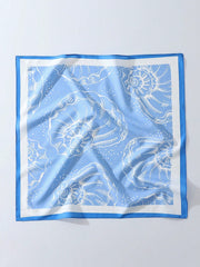 1pc Summer Ocean Style Polka Dot Seashell Print Scarf