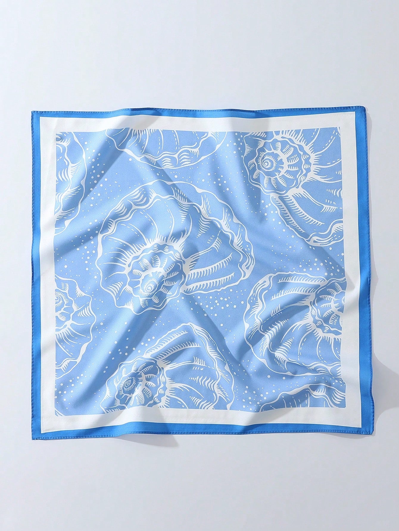 1pc Summer Ocean Style Polka Dot Seashell Print Scarf
