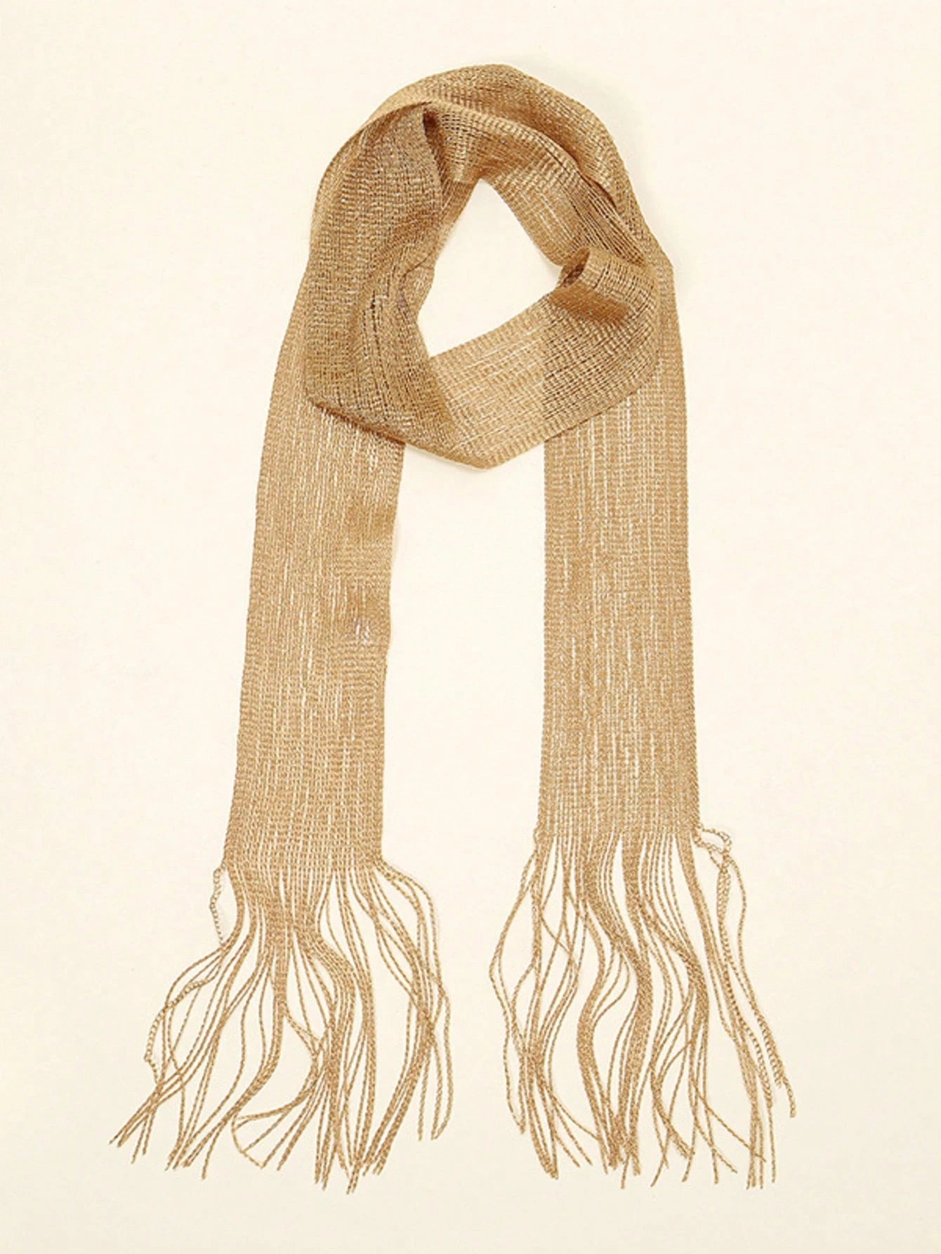 1pc Gold Glitter Tassel Scarf