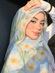 1pc Bohemian Style Floral Print Headscarf Scarf