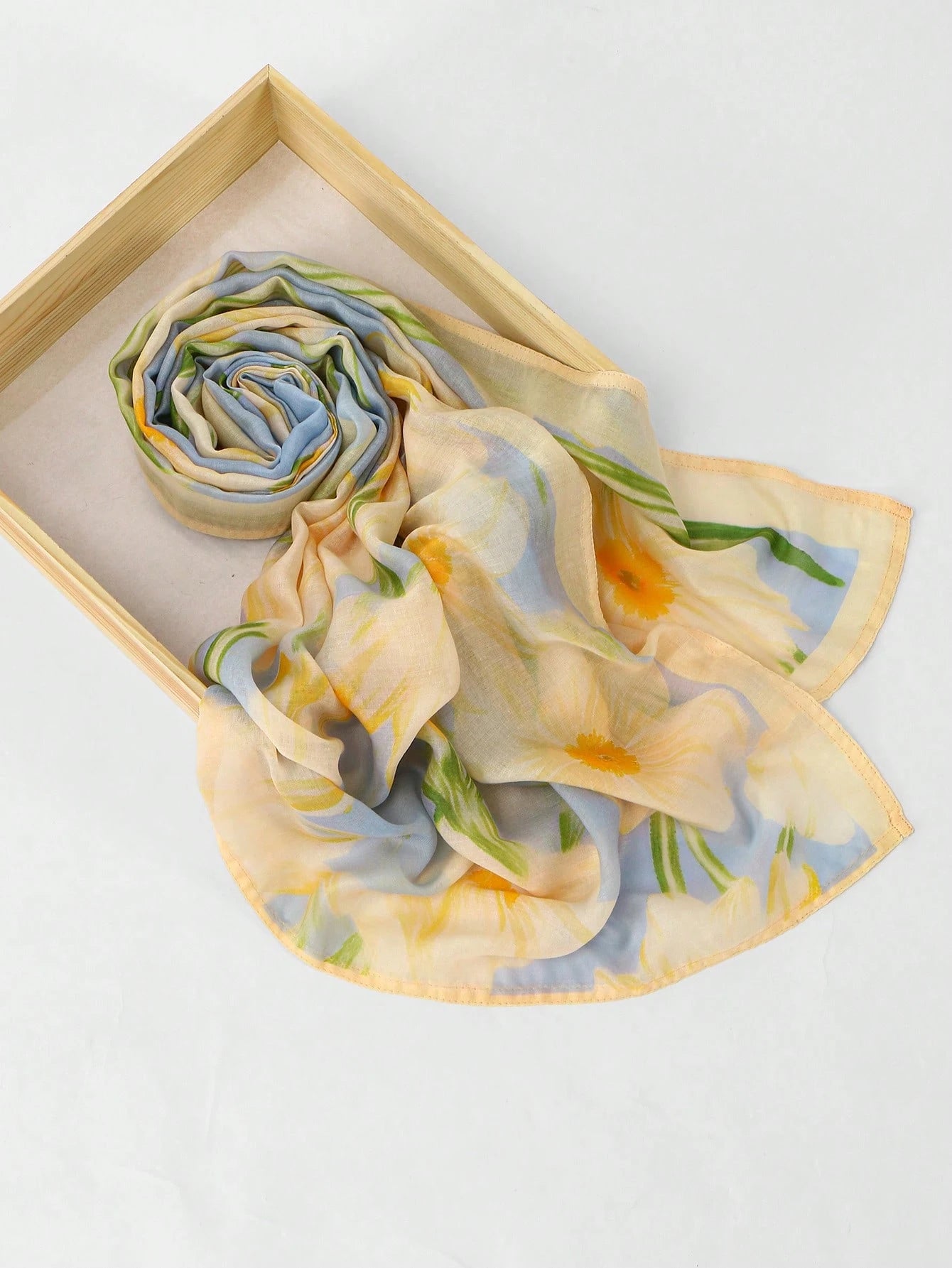1pc Bohemian Style Floral Print Headscarf Scarf