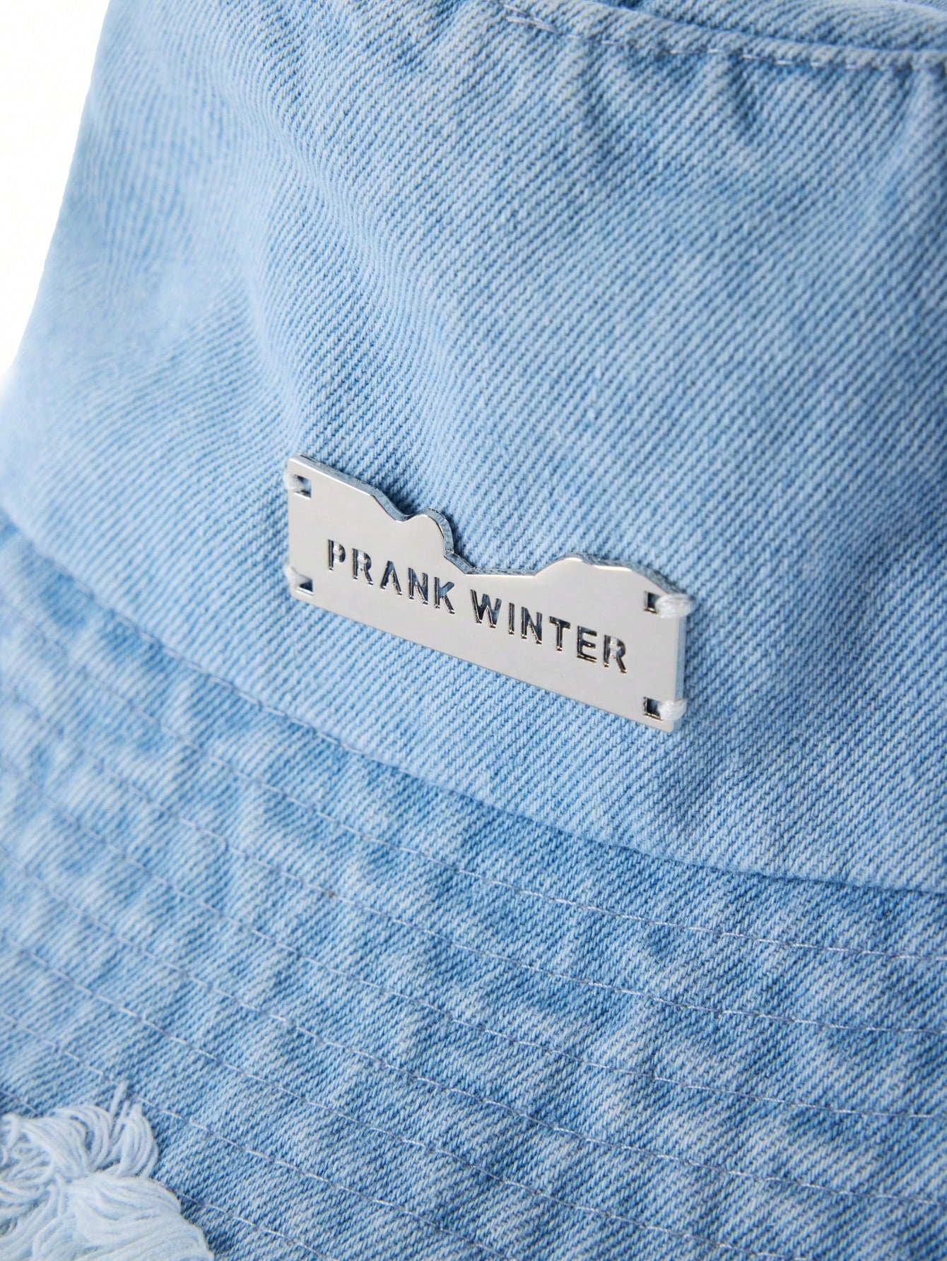 Rollcall Letter Label Frayed Brim Versatile Lightweight Bucket Hat