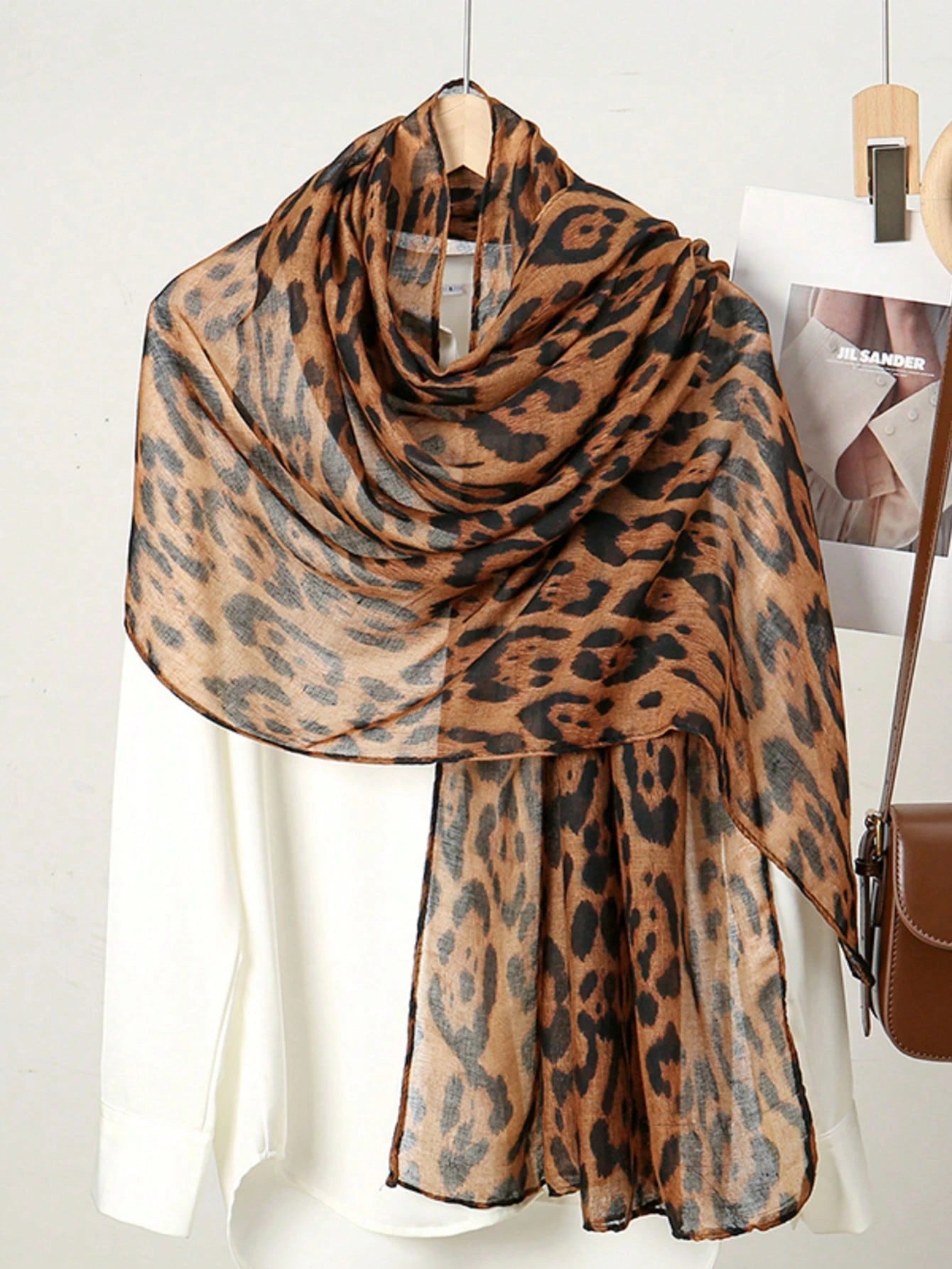 1pc Bohemian Style Leopard Print Headscarf