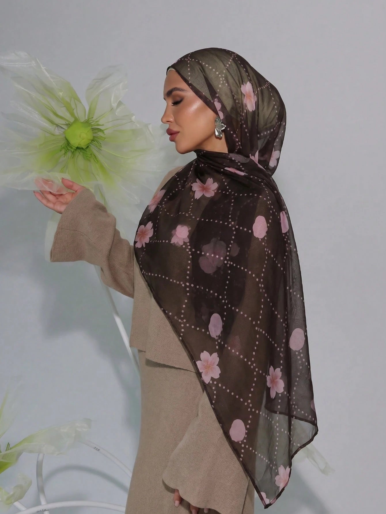 1pc Bohemian Style Printed Headscarf
