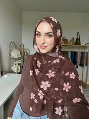 1pc Bohemian Style Watercolor Print Scarf
