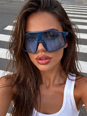 Large Frame Blue Cycling Hiking Glasses
