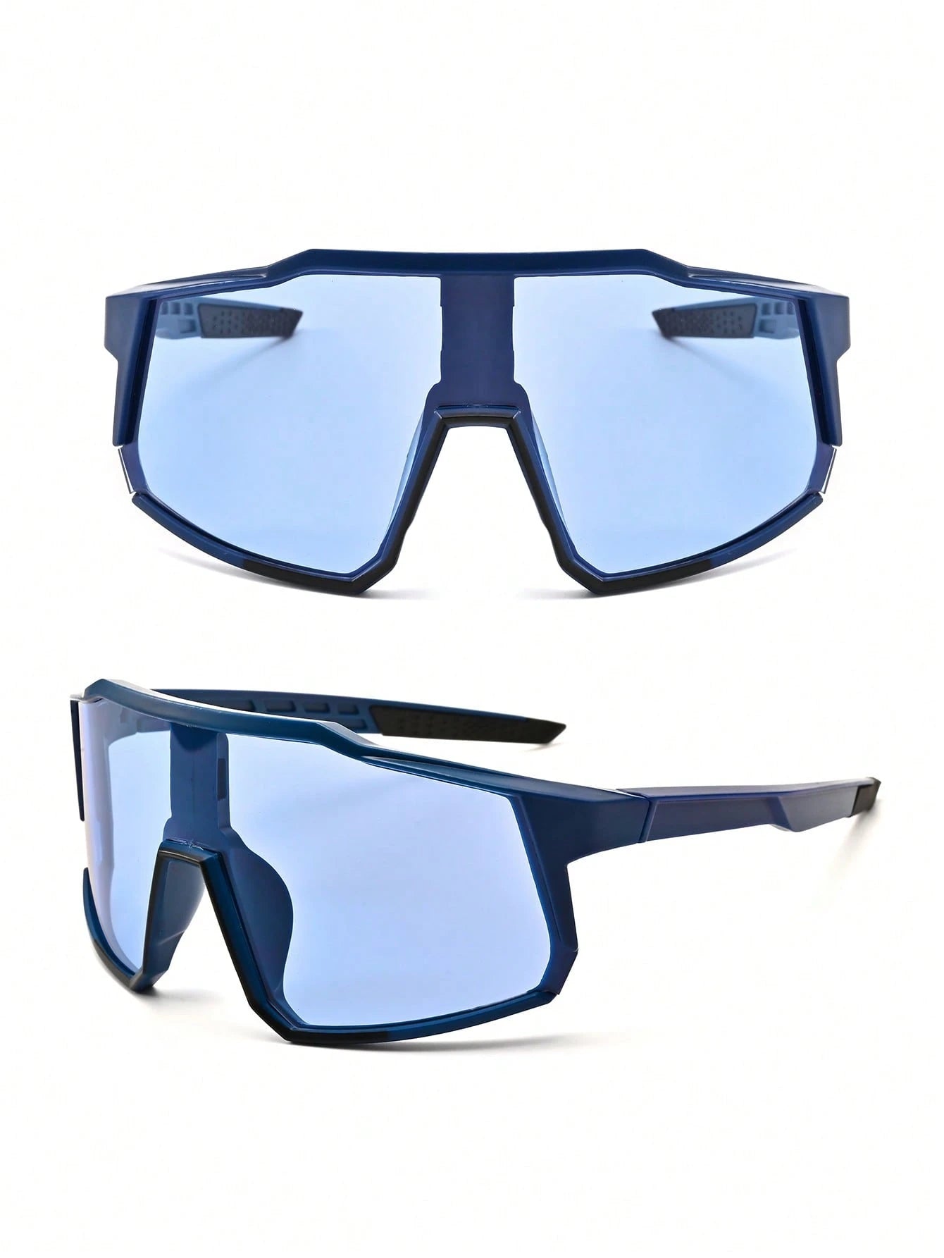 Large Frame Blue Cycling Hiking Glasses