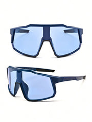 Large Frame Blue Cycling Hiking Glasses