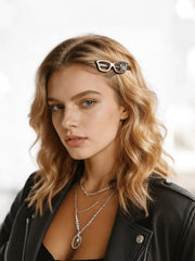 10PCS Cool-Tone Silver Metal Hair Clips Set - www.thetreasurebox.me