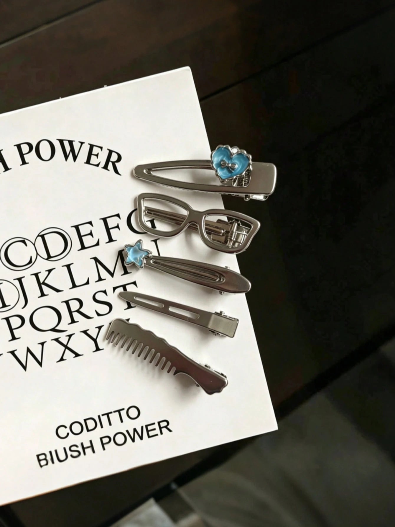 10PCS Cool-Tone Silver Metal Hair Clips Set - www.thetreasurebox.me