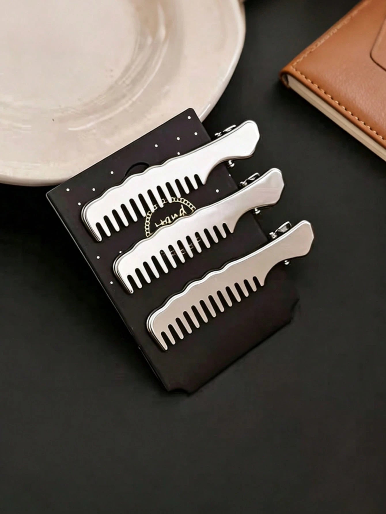 10PCS Cool-Tone Silver Metal Hair Clips Set - www.thetreasurebox.me