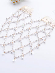 Elegant Hollow Pearl Hair Hoop Chai