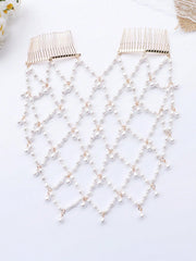 Elegant Hollow Pearl Hair Hoop Chai