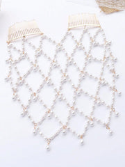 Elegant Hollow Pearl Hair Hoop Chai