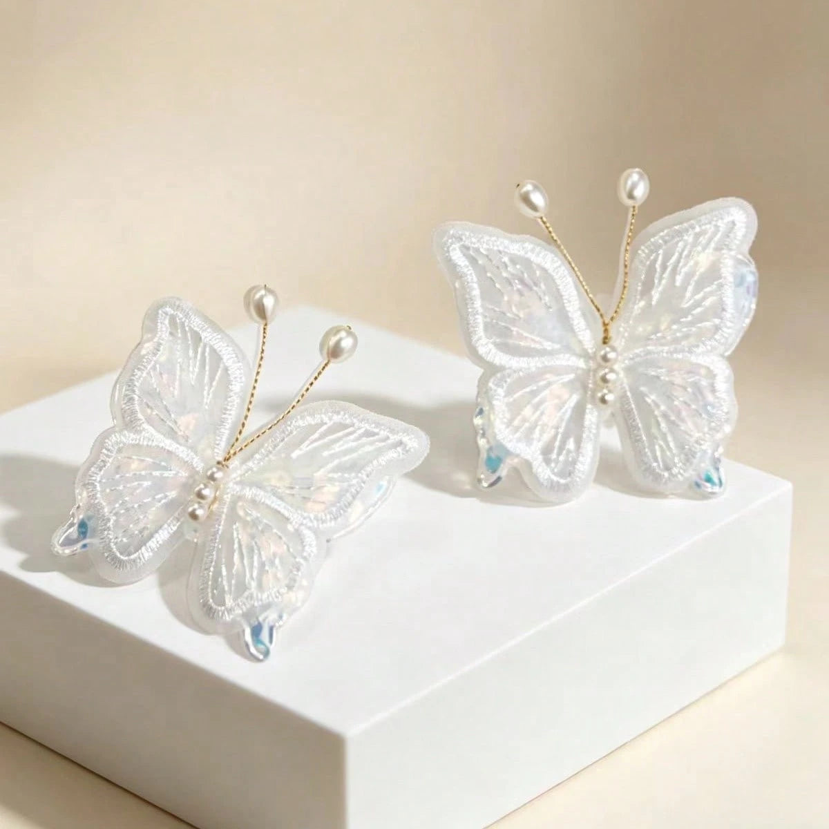 2Pcs Fairycore Organza Hair Pins For Wedding & Daily Styling Butterfly - www.thetreasurebox.me