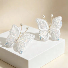 2Pcs Fairycore Organza Hair Pins For Wedding & Daily Styling Butterfly - www.thetreasurebox.me