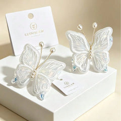 2Pcs Fairycore Organza Hair Pins For Wedding & Daily Styling Butterfly - www.thetreasurebox.me