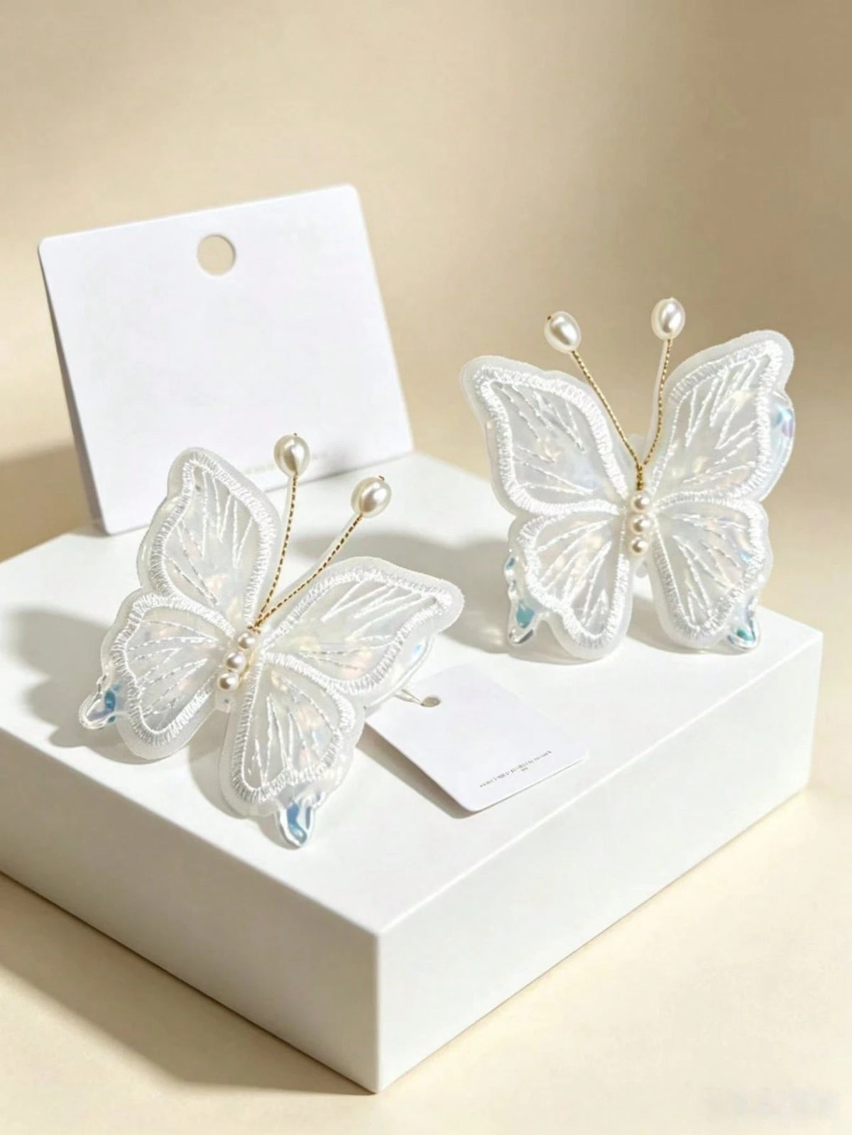 2Pcs Fairycore Organza Hair Pins For Wedding & Daily Styling Butterfly - www.thetreasurebox.me