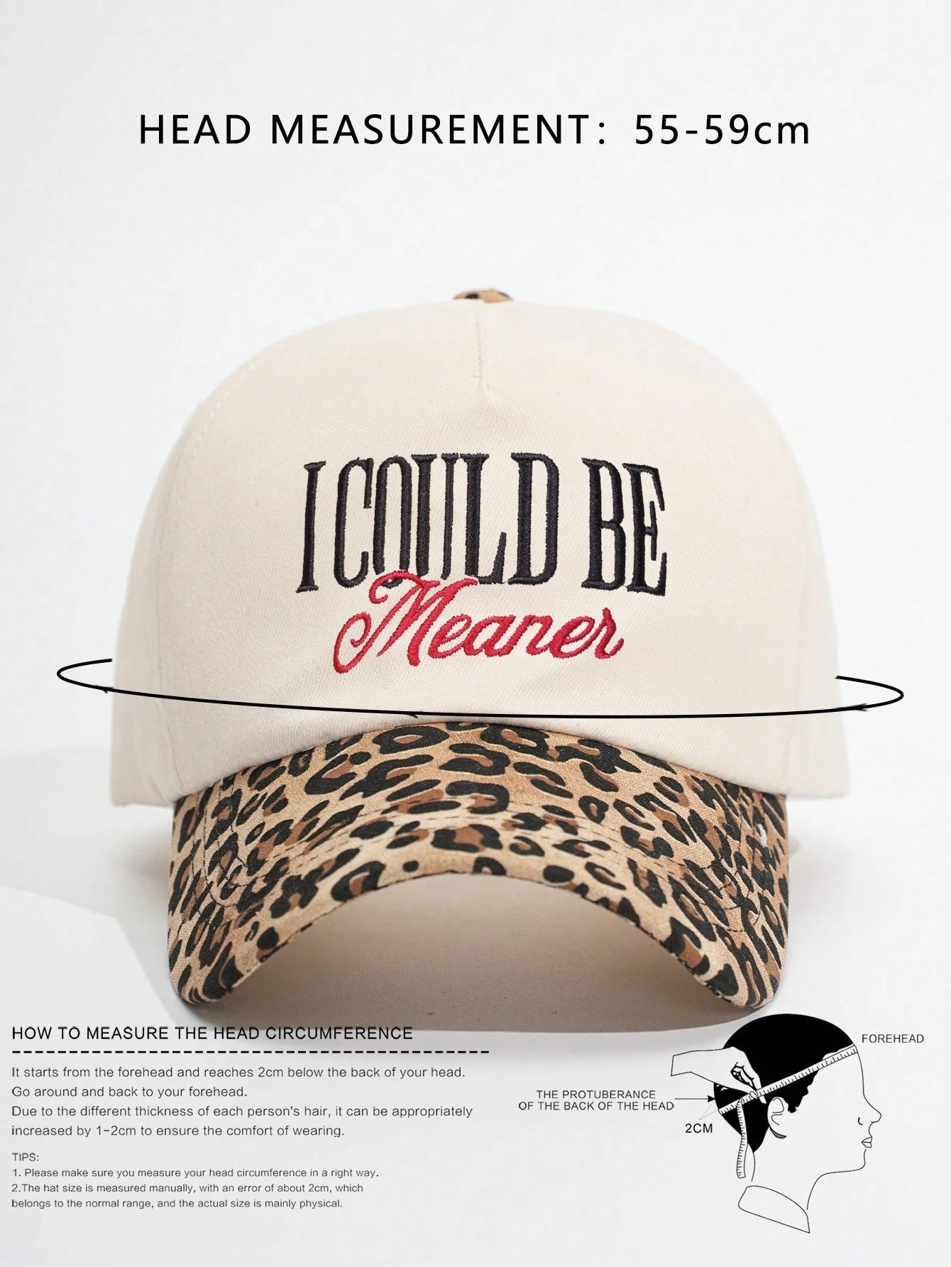 1pc I COULD BE MEANER Trucker Hat