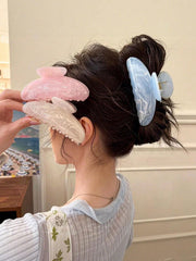 3Pcs Oval Marble Claw Clips
