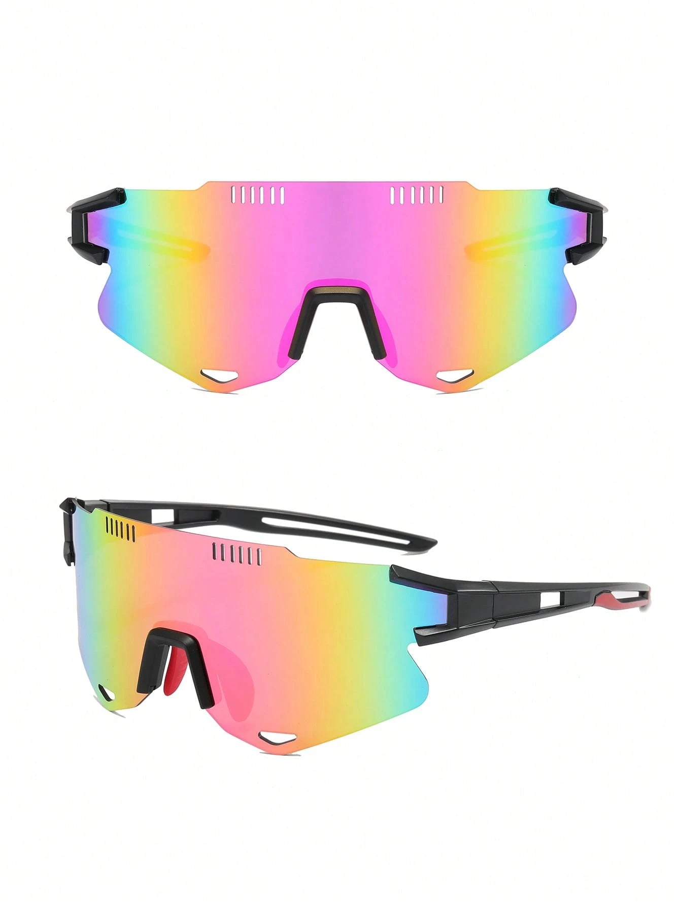 Oversized Colorful Cycling Sports Glasses