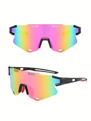 Oversized Colorful Cycling Sports Glasses