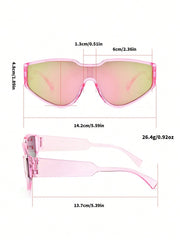Polygon Dopamine Pink Sports Glasses