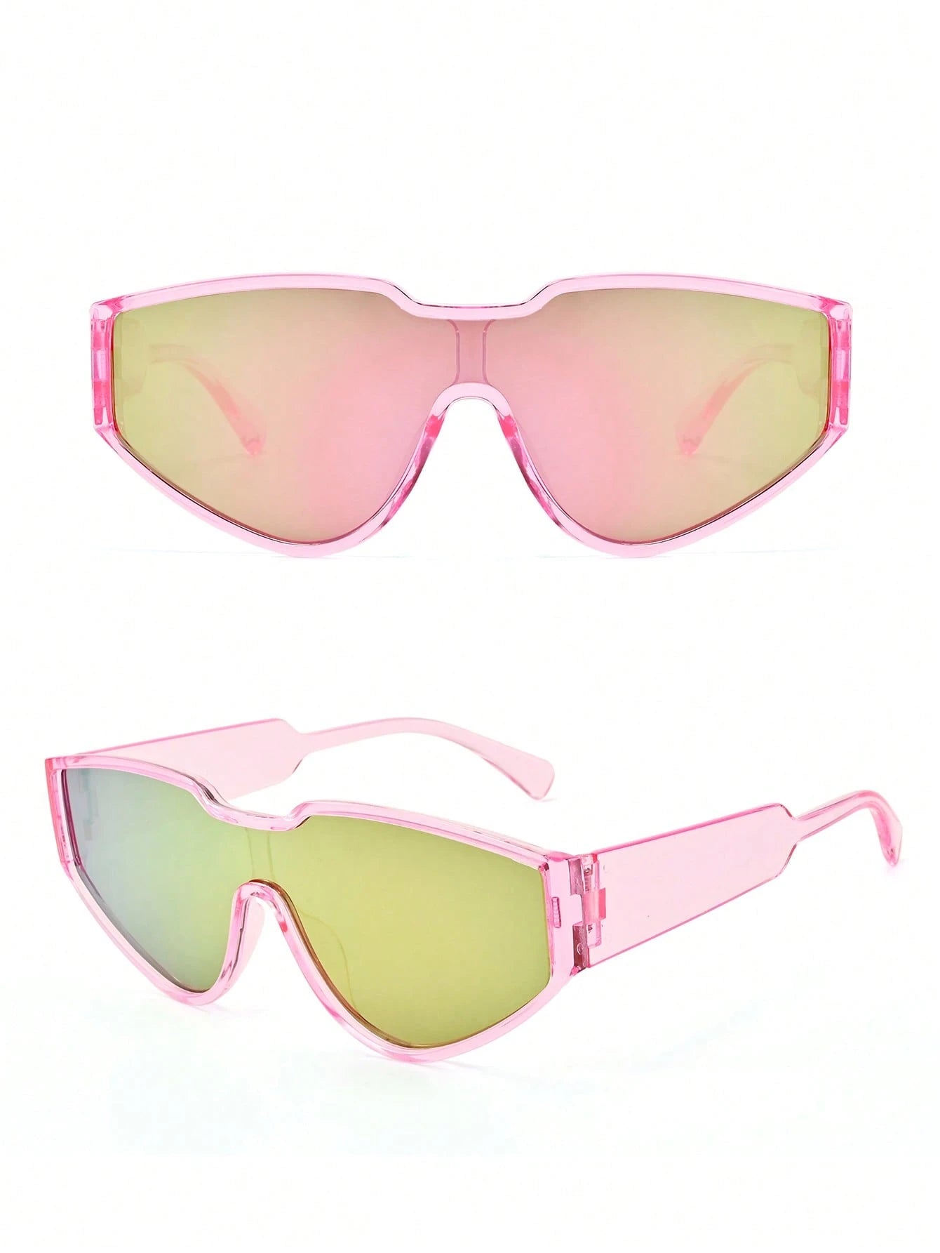 Polygon Dopamine Pink Sports Glasses