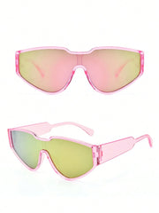 Polygon Dopamine Pink Sports Glasses