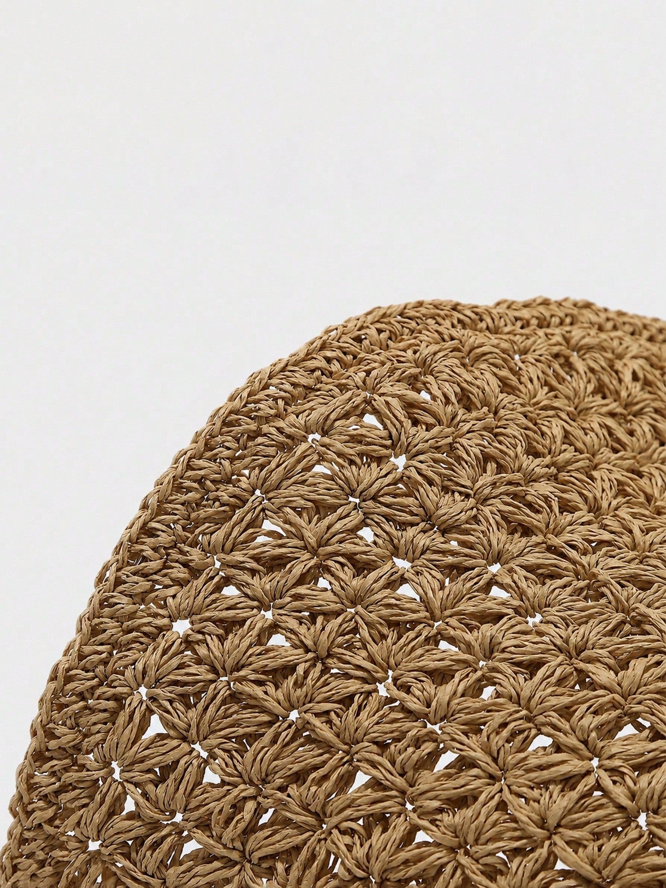 1PC Hollow Crochet Straw Bucket Hat