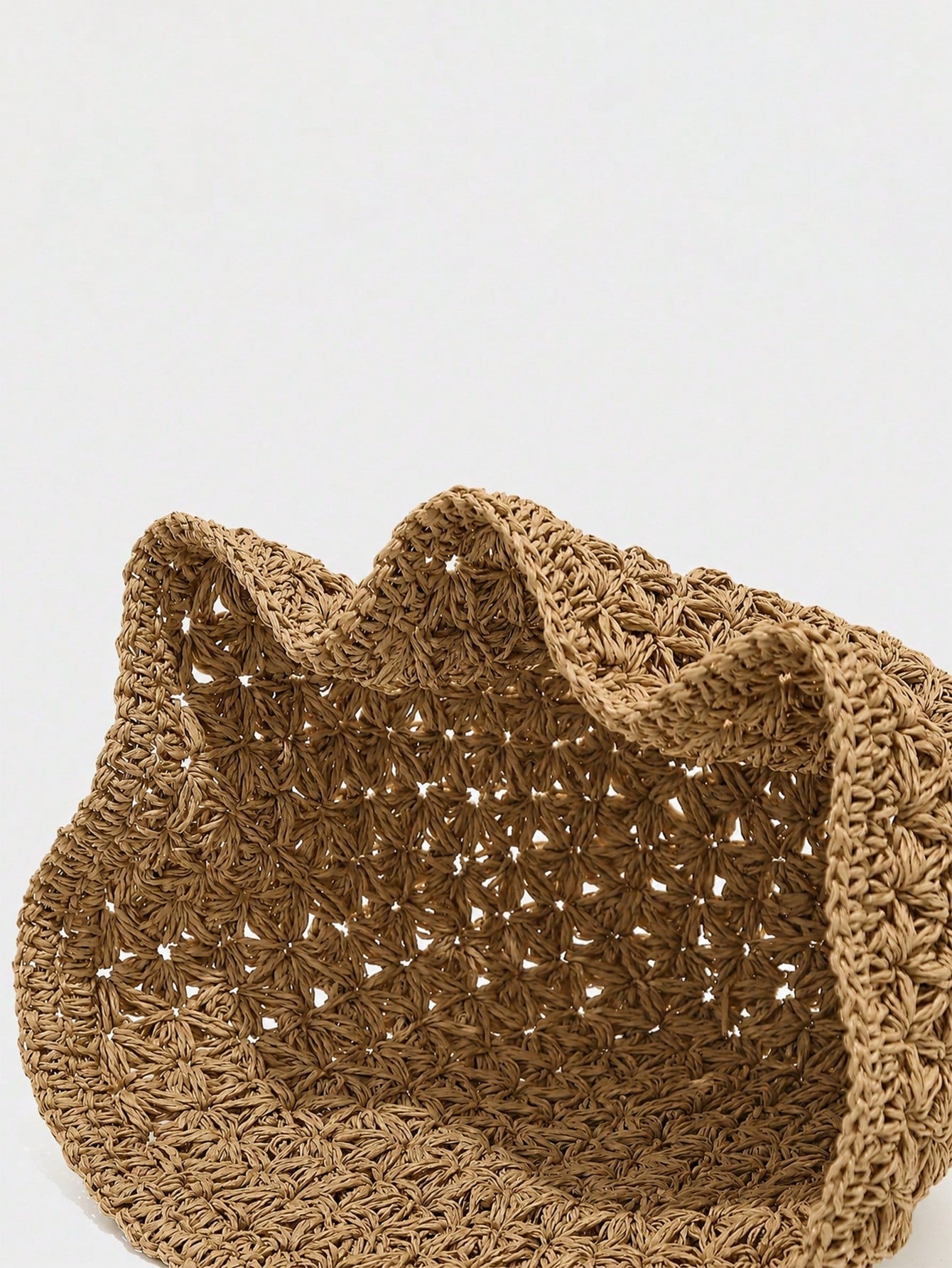 1PC Hollow Crochet Straw Bucket Hat