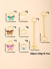 Summer Boho 20Pcs Braid Hair Rings - www.thetreasurebox.me