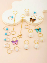 Summer Boho 20Pcs Braid Hair Rings - www.thetreasurebox.me