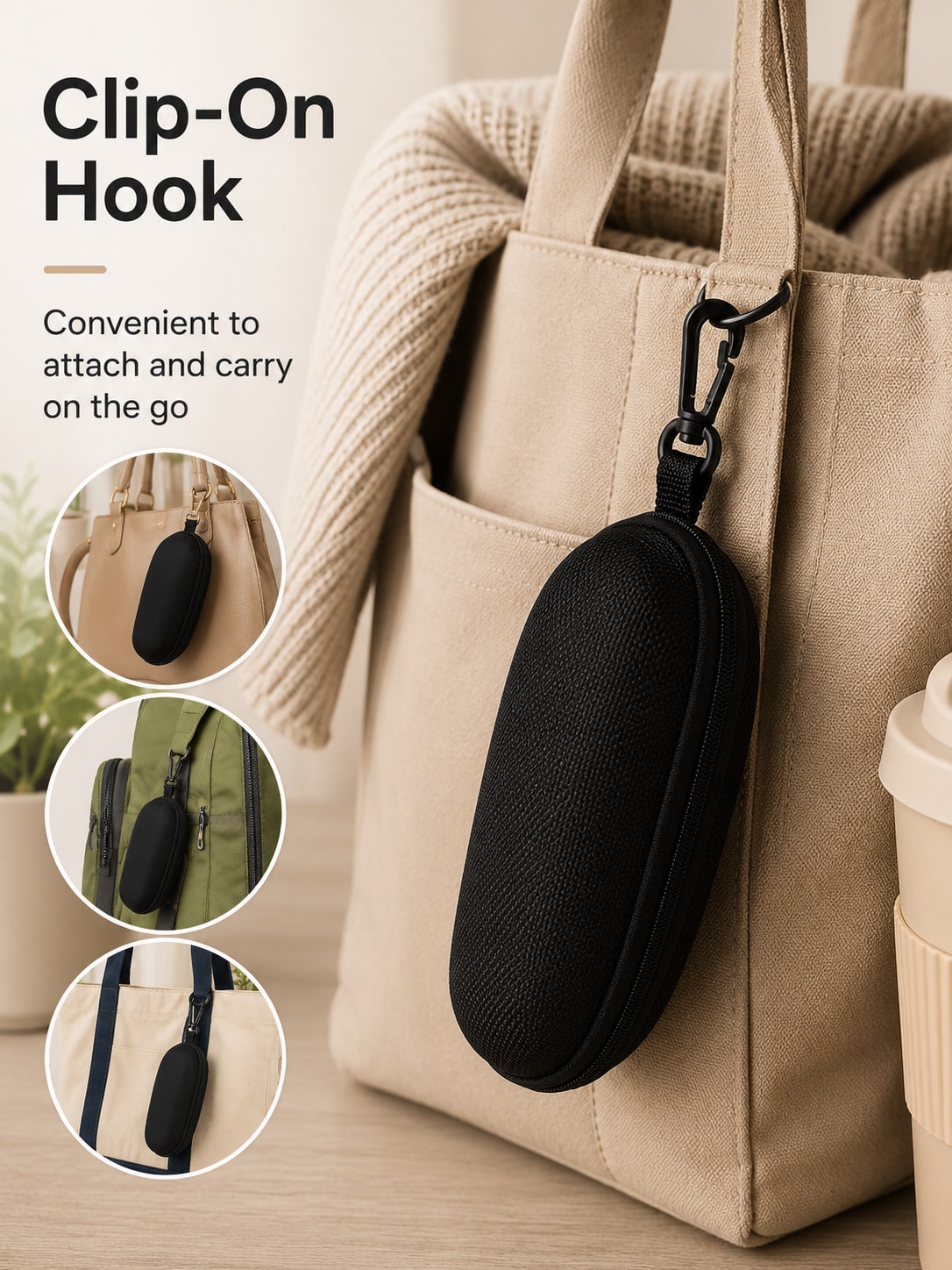Hard Shell Eyeglass Case With Zipper