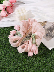 Oversized Bubble Gauze Tulip Flower Hair Claw Clip