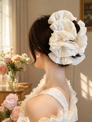 1pc Large Organza Pearl Hair Claw Clip