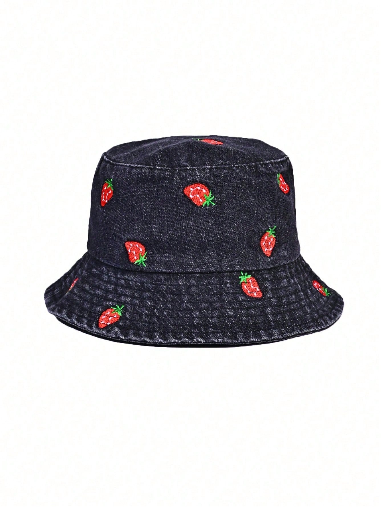 1pc Watermelon Pattern Denim Bucket Hat