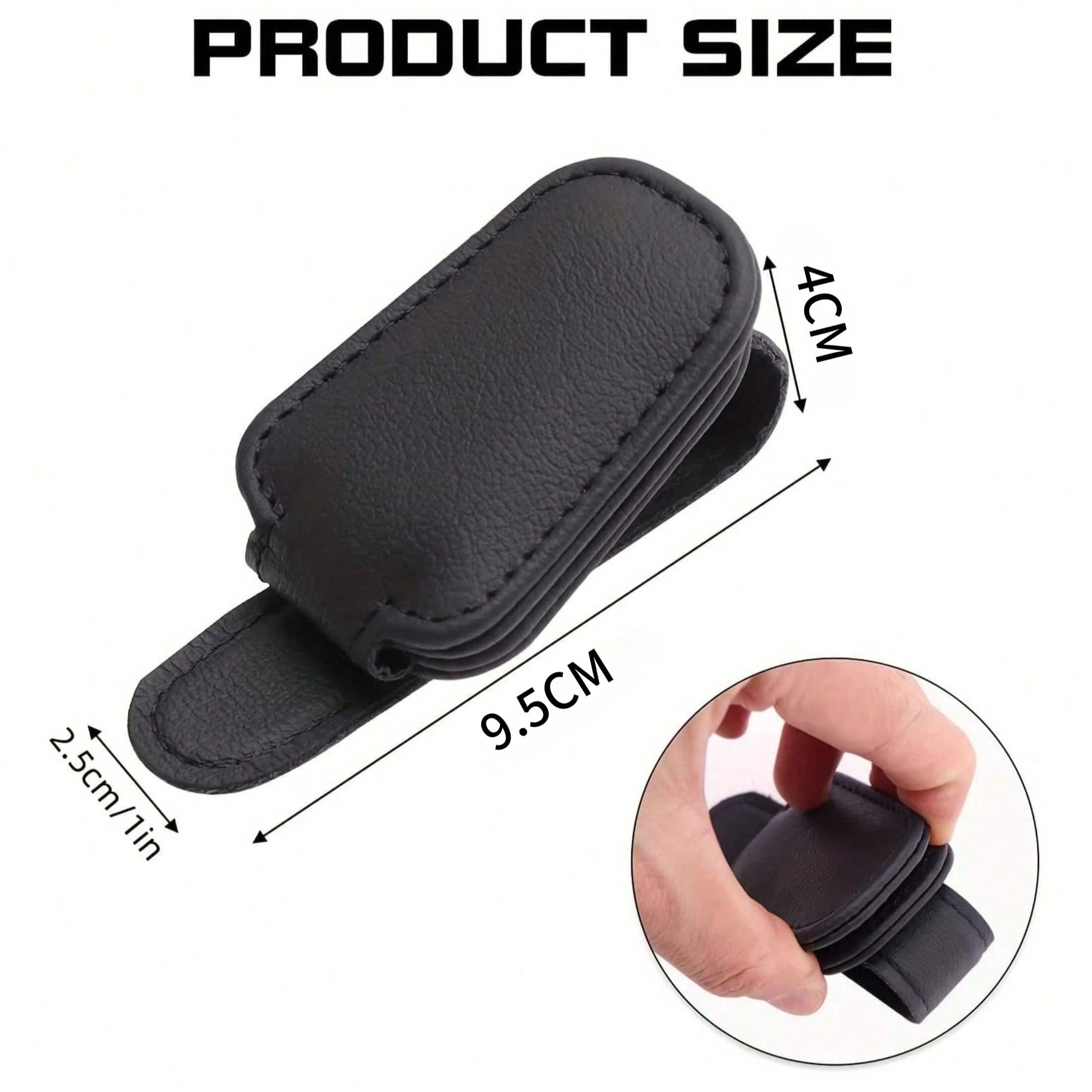 Magnetic Leather Fashion Glasses Clip