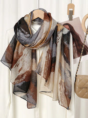1PC Bohemian Style Brown Tie-Dye Print Headscarf
