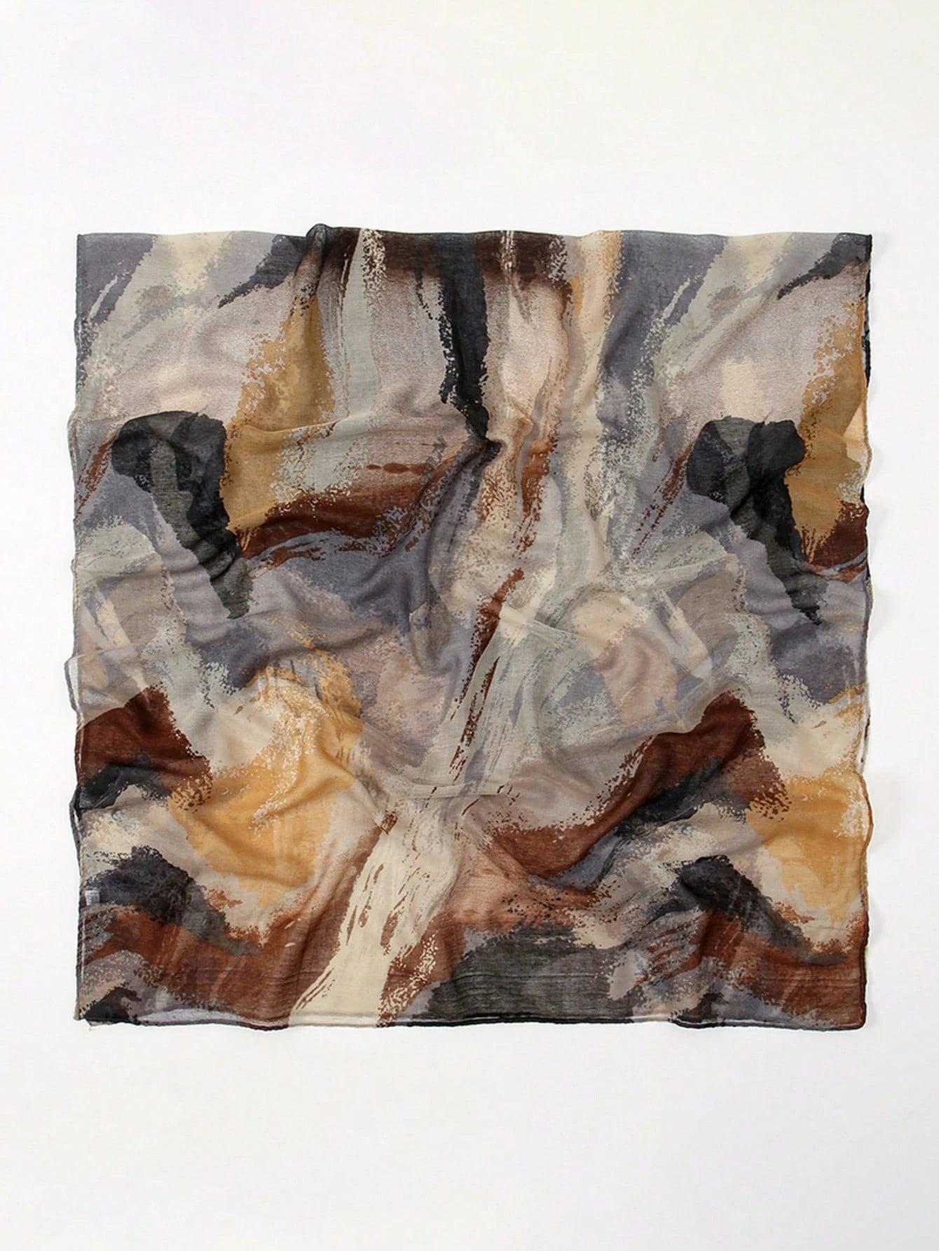 1PC Bohemian Style Brown Tie-Dye Print Headscarf