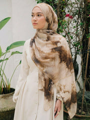 Marble Tie-Dye Hijab Scarf Wide Printed Headscarf