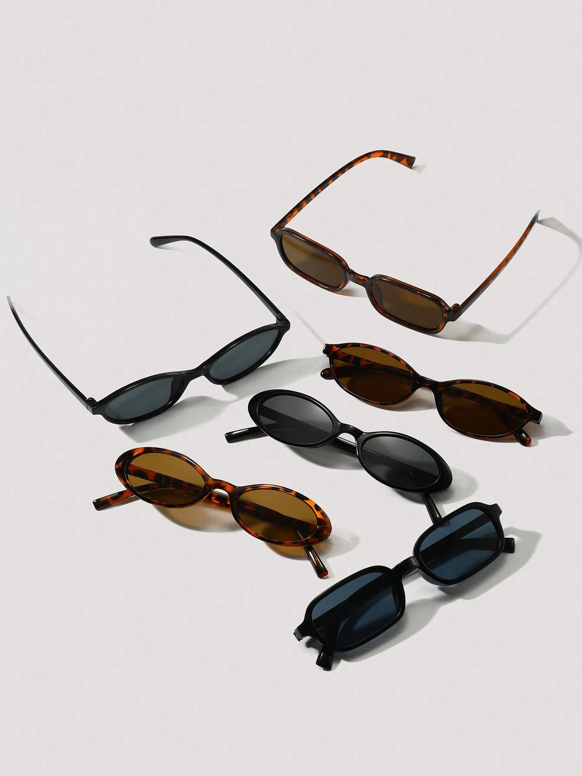 6pcs Casual Small Frame Glasses Set