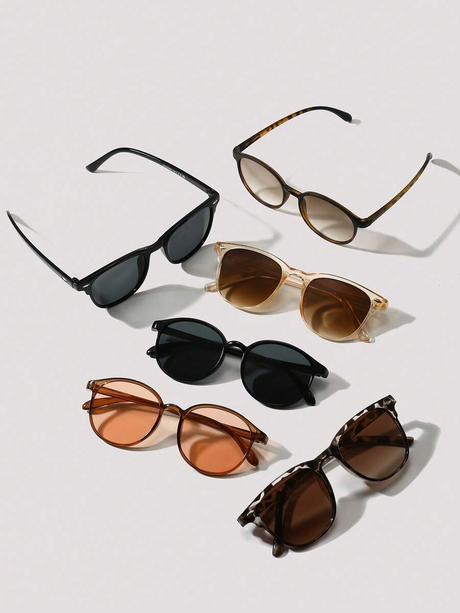 6pcs Y2K Casual Sunglasses Set