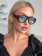 Oversized Translucent Frame Sunglasses