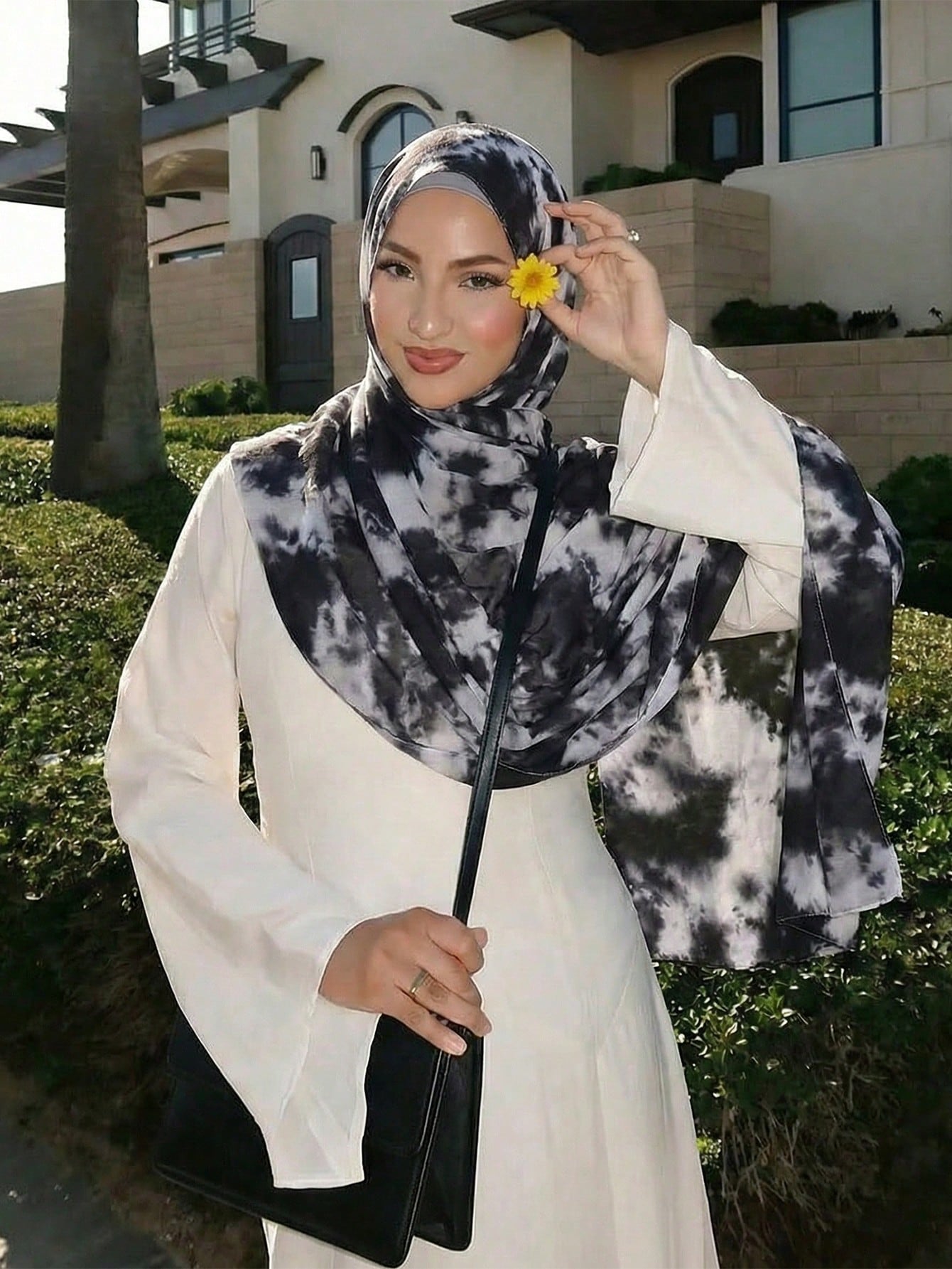 1pcs Casual Artistic Oil Painting Print Hijab